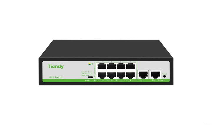 Tiandy TC-P3S10 Spec:H/0402/AT/60 PoE Switch 8 Port