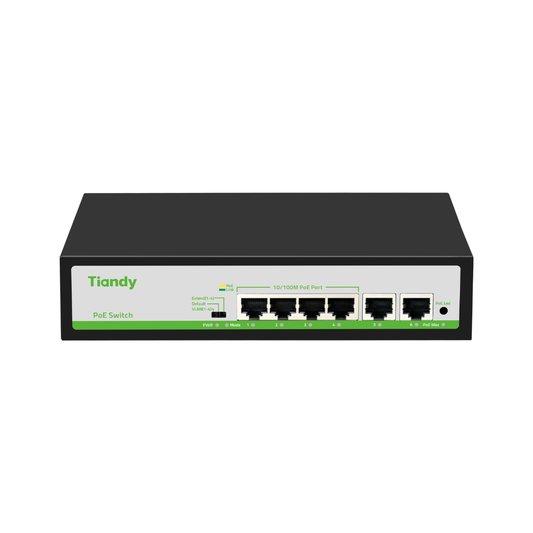 Tiandy TC-P3S06 Spec:H/0402/AT/60 PoE Switch 4 Port
